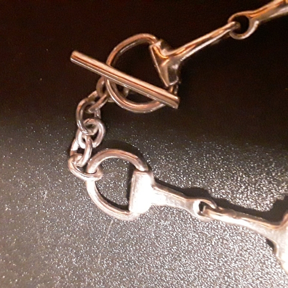 Genuine Teocalli Sterling Silver Horsebit Chain Necklace 17.5" - Picture 5 of 7